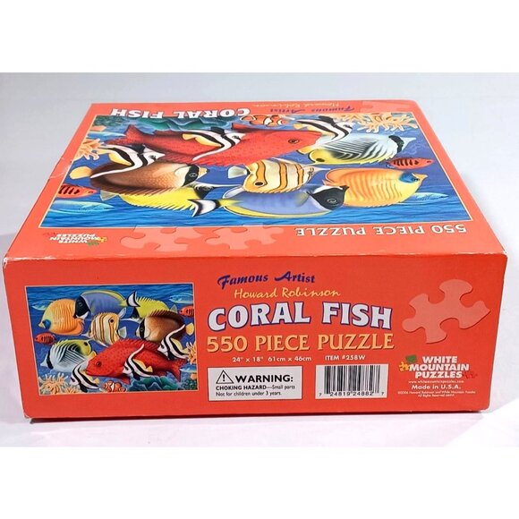 Vintage New White Mountain Coral Fish 550 Piece Jigsaw Puzzle Howard Robinson - Picture 4 of 10